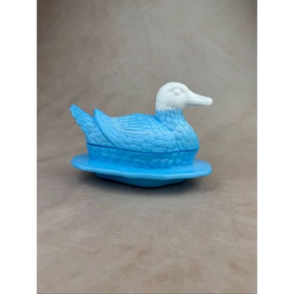 Vintage Other - Vintage L.G. Wright Covered Duck On Nest Dish HON Cottagecore